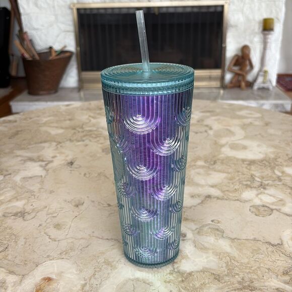 Starbucks 2022 Limited Edition Iridescent Mermaid Scale 24oz Cold Cup Tumbler - Picture 6 of 12